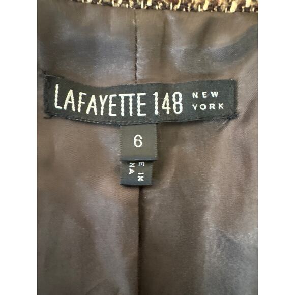 Lafayette 148 New York Wool Blend Tweed Zip Front Jacket Size 6 Luxury Outerwear - Picture 10 of 12